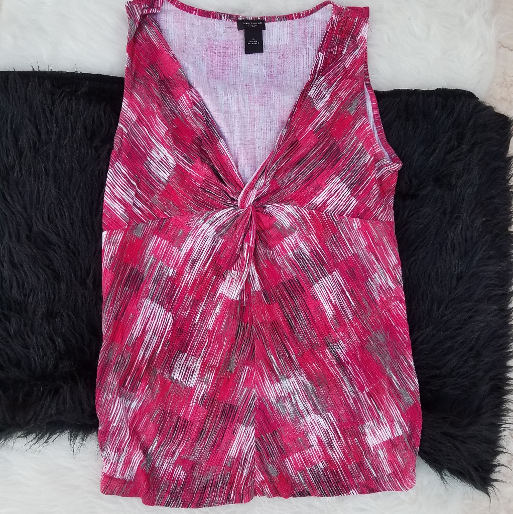 Ann Taylor Pink Sleeveless Blouse Size M